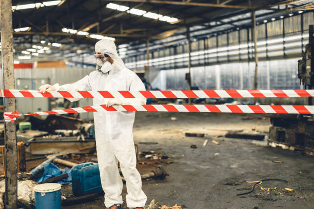 Professional Sewage Cleanup technician working in Arlington, MN